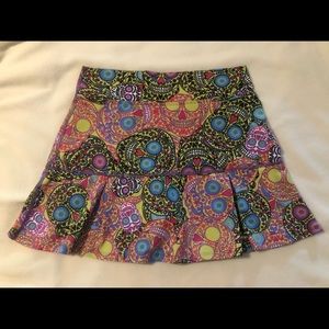 Dona Jo Sugar Skull Skort With Pocket!